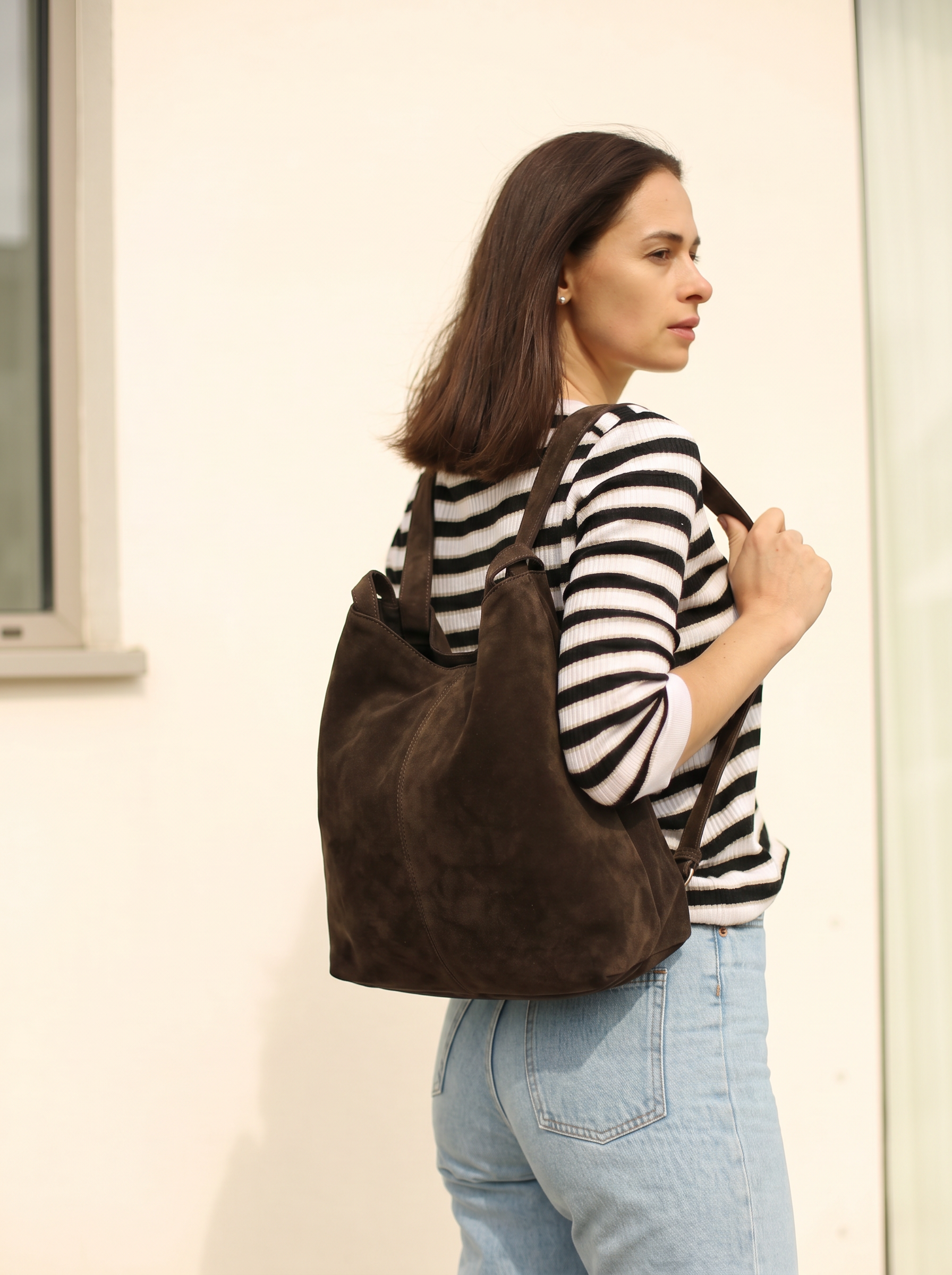 Bianca Backpack - Espresso Suede
